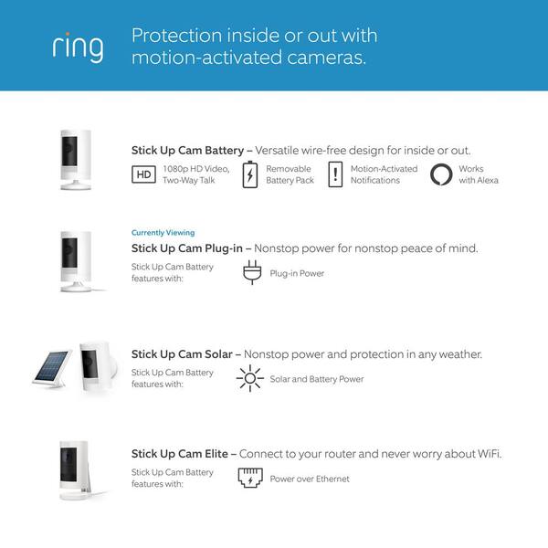 Ring Stick Up Cam Battery - Wireless Camera Indoor/Outdoor Smart Security Wi-Fi Video with 2-Way Talk, Night Vision, Black