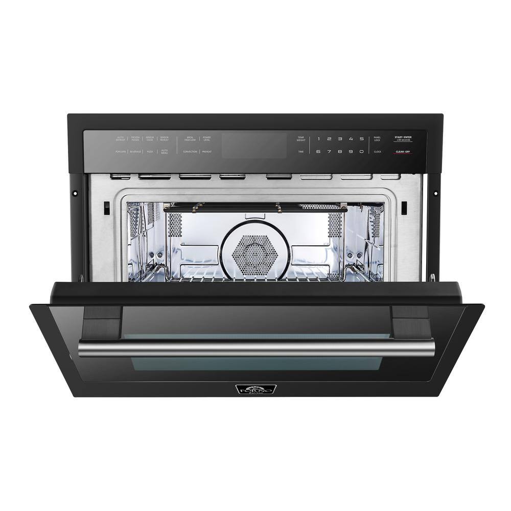 Oliena Black Stainless Steel 24-Inch Microwave Convection Oven Combo