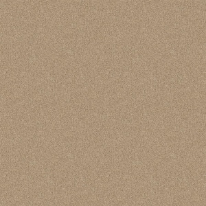Watercolors I - Buttercup - Brown 28.8 oz. Polyester Texture Installed Carpet