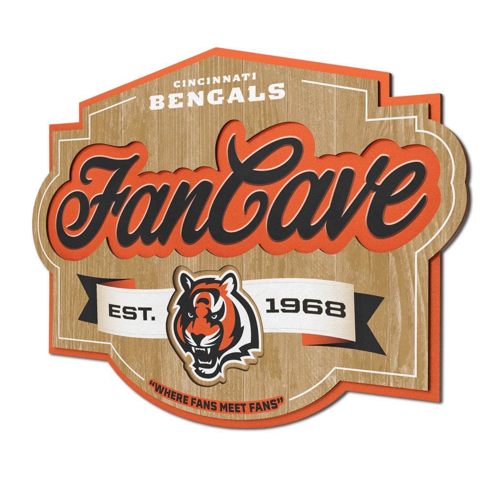 NFL Cincinnati Bengals 3D Logo Series Wall Art - 12x12 2507286