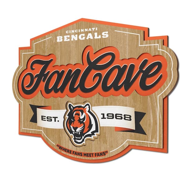 YouTheFan NFL Cincinnati Bengals Fan Cave Decorative Sign