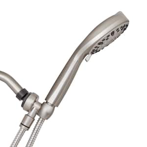 7-Spray Patterns with 1.8 GPM 4.75 in. Wall Mount Adjustable Handheld Shower Head in Brushed Nickel