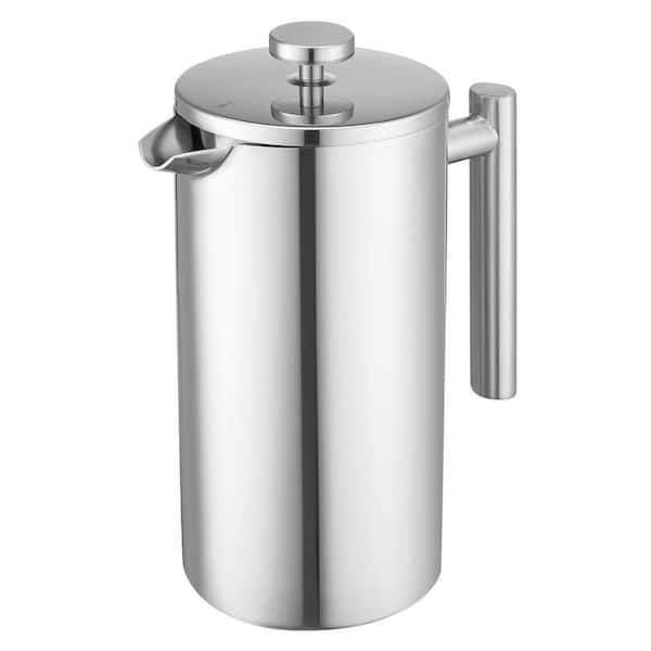 Coffee Press 4 Cups, 51 Ounce 1.5 Liter Stainless Steel, French Press Coffee Maker with Steel Filter