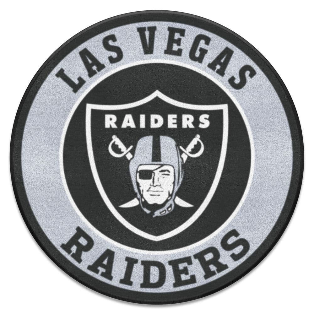 FANMATS Las Vegas Raiders Tailgater Rug - 5ft X 6ft Team Logo Area Rug For Home, Man Cave, Or Tailgating