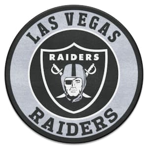 NFL - Las Vegas Raiders Black 2 ft. Round Area Rug