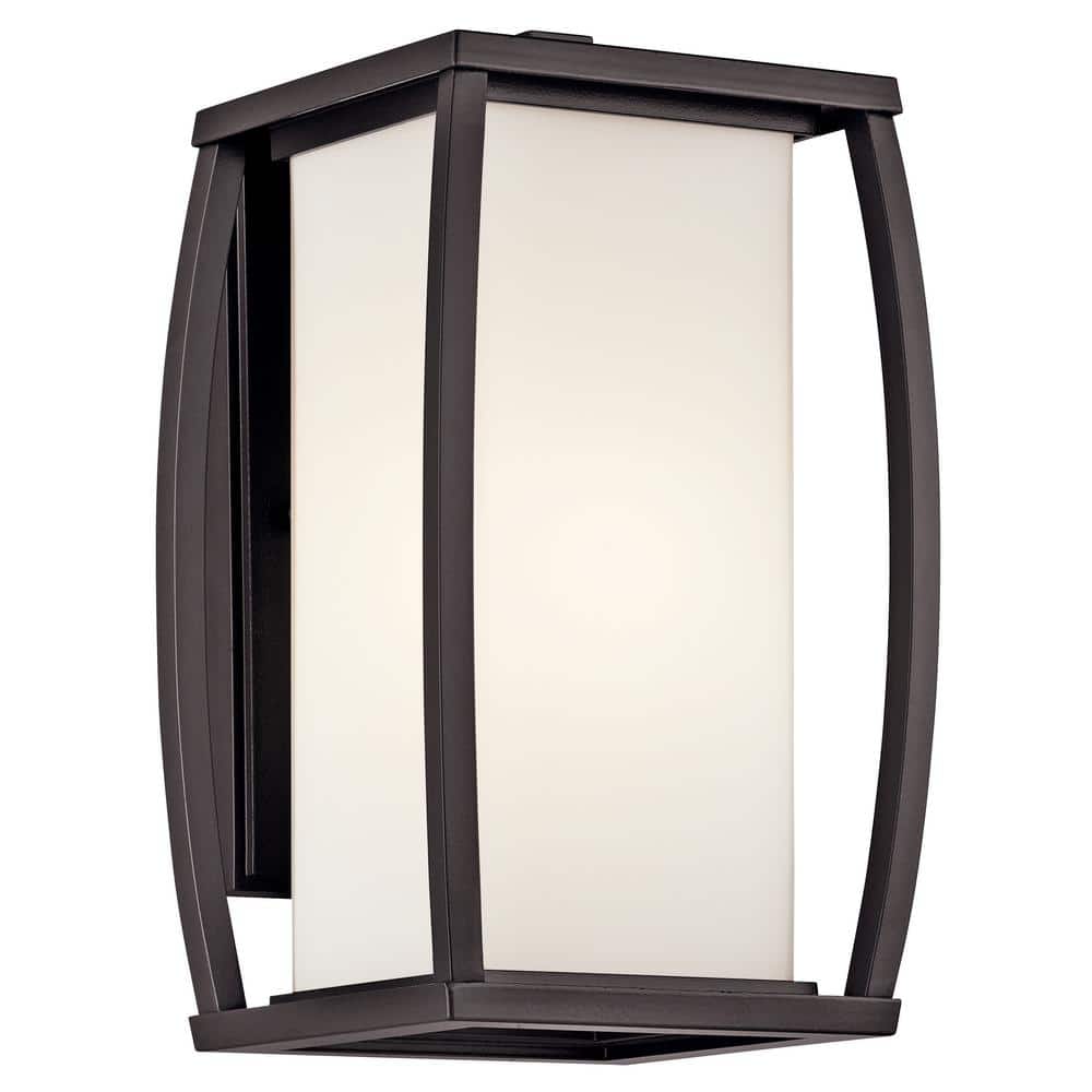 Bowen 13 in. 1-Light Architectural Bronze Outdoor Hardwired Wall Lantern Sconce with No Bulbs Included (1-Pack) price history on PriceWatchPro
