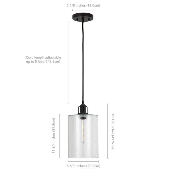 Uolfin Modern Farmhouse Black Semi-Flush Mount, 12.5 in. 2-Light