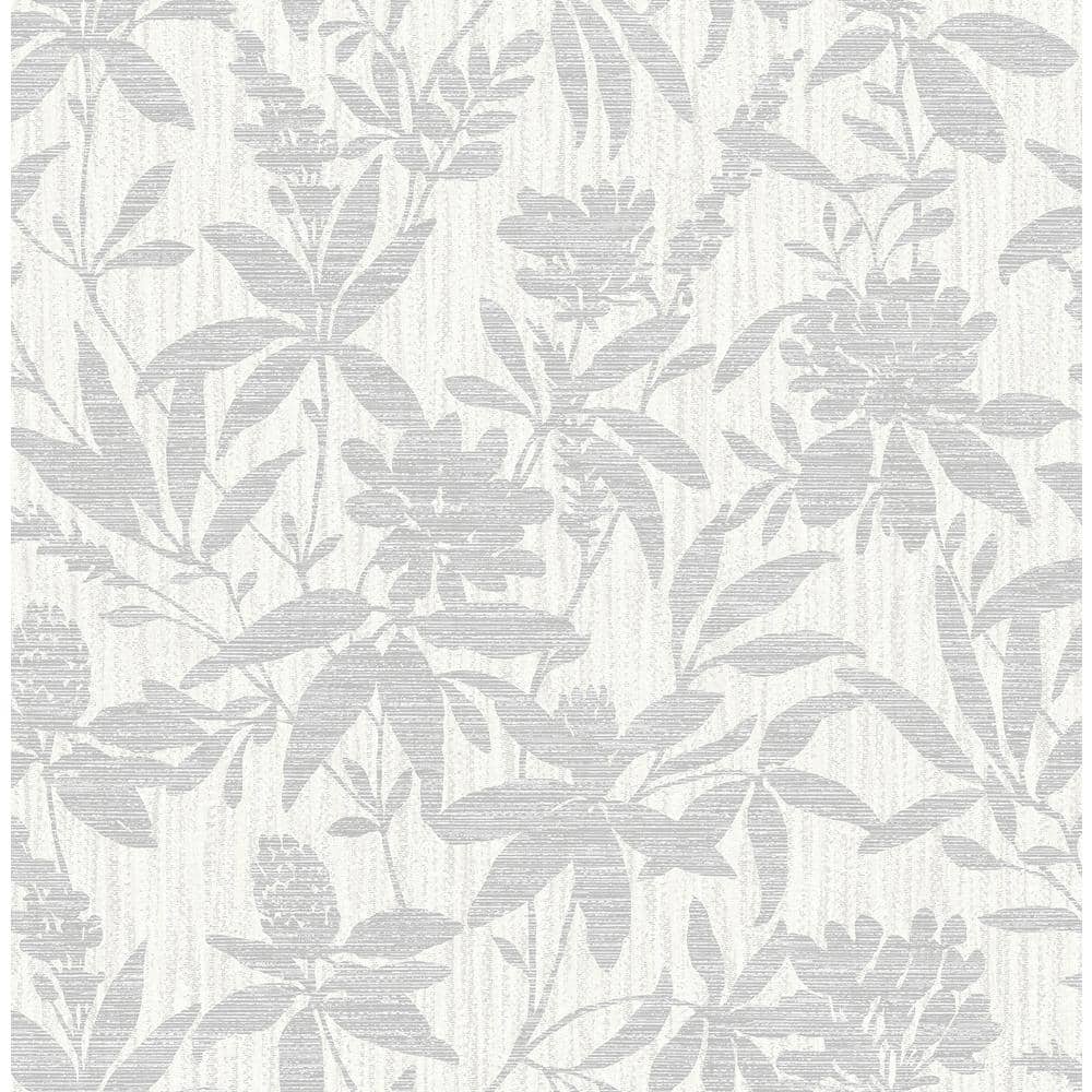 Riemann Silver Floral Vinyl Wallpaper Roll
