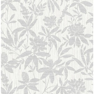 Riemann Silver Floral Wallpaper Sample