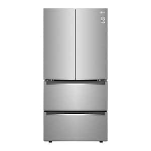33 in. W. 19 cu.ft. Counter Depth French Door Refrigerator with Door Cooling + in Stainless Steel