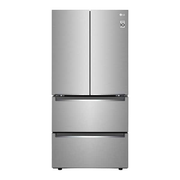 30″ Glass Door Refrigerator with Bottom Freezer