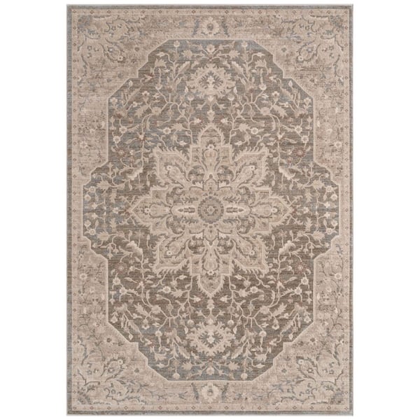 Solara 3 ft. x 5 ft. Gray Medalion Area Rug