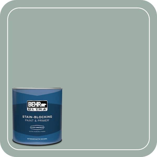 BEHR ULTRA 1 qt. Home Decorators Collection #HDC-CT-22 Aged Jade Extra Durable Satin Enamel Interior Paint & Primer