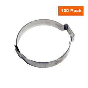 1 in. Stainless-Steel Poly Pipe Pinch Clamp Jar (100-Pack)