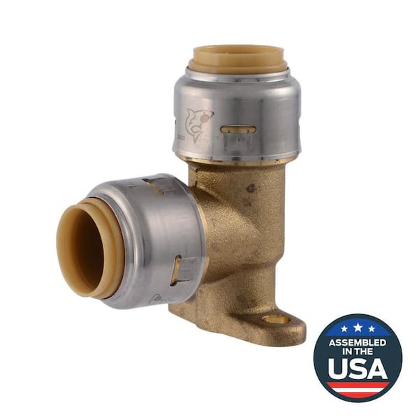 SharkBite Max 1/2 in. Push-to-Connect Brass 90° Drop Ear Elbow Fitting