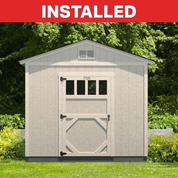 Professional Install Tahoe Series 10 ft. W x 12 ft. D Wood Shed Savannah Storage 8 ft. H Sidewall (120 sq. ft.)