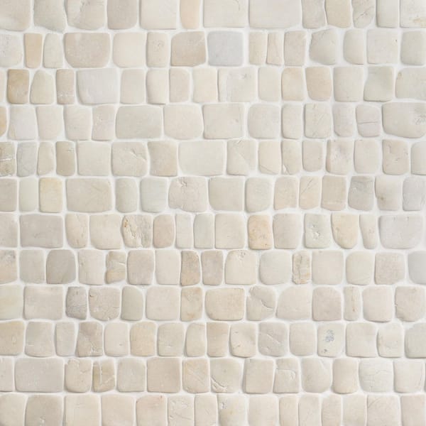 Ivy Hill Tile Countryside Pathway lovina White 11.81 in. x 11.81 in. Natural Stone Mosaic Wall Tile (0.96 sq. ft./Each)