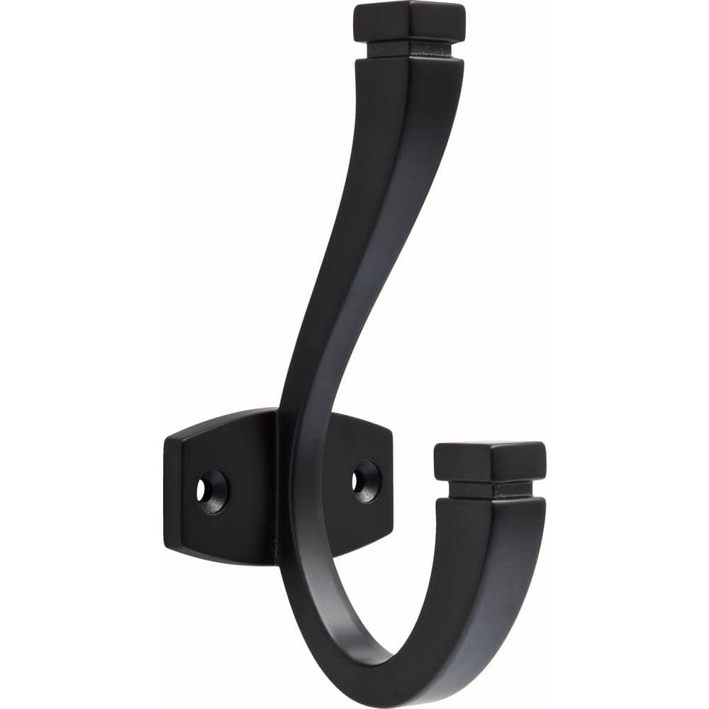 Liberty Warm Industrial 5 in. Matte Black Coat Hook-B38556-FB-C - The ...