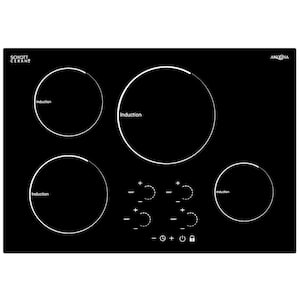 Radiant 30 in. Glass-Ceramic Induction Cooktop in Black with 4 Elements and Individual Boost Function