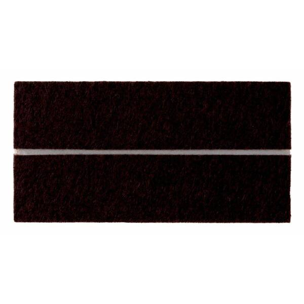 Scotch 1 in. x 4 in Brown Rectangle Felt Pads (12Pack) SP829NA The