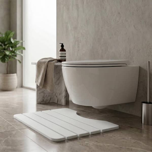 Diatomite Quick-Dry Stone Toilet Contour Mat