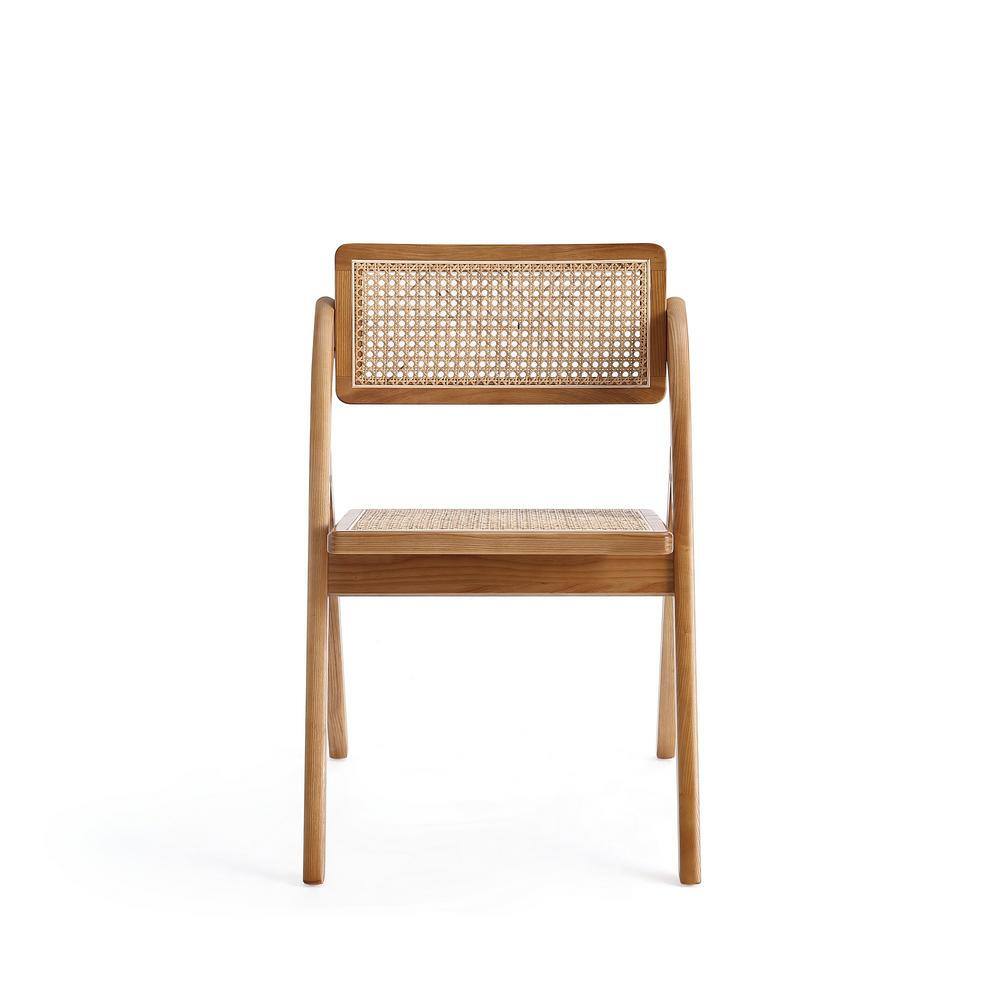 Lambinet Nature Cane Folding Side Chair Set in Ash Wood