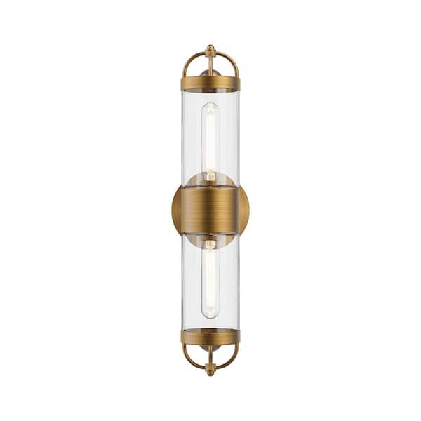 ALORA MOOD Lancaster 5-in 2 Light 60-Watt Aged Gold Vanity Light