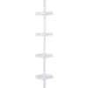 Vobor 4 Layer White Bathroom Shower Shelf Corner Organizer Shower Caddy  with 4 Shelves, White