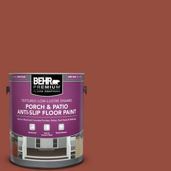BEHR PREMIUM 1 gal. #S-H-200 New Brick Textured Low-Lustre Enamel Interior/Exterior Porch and Patio Anti-Slip Floor Paint