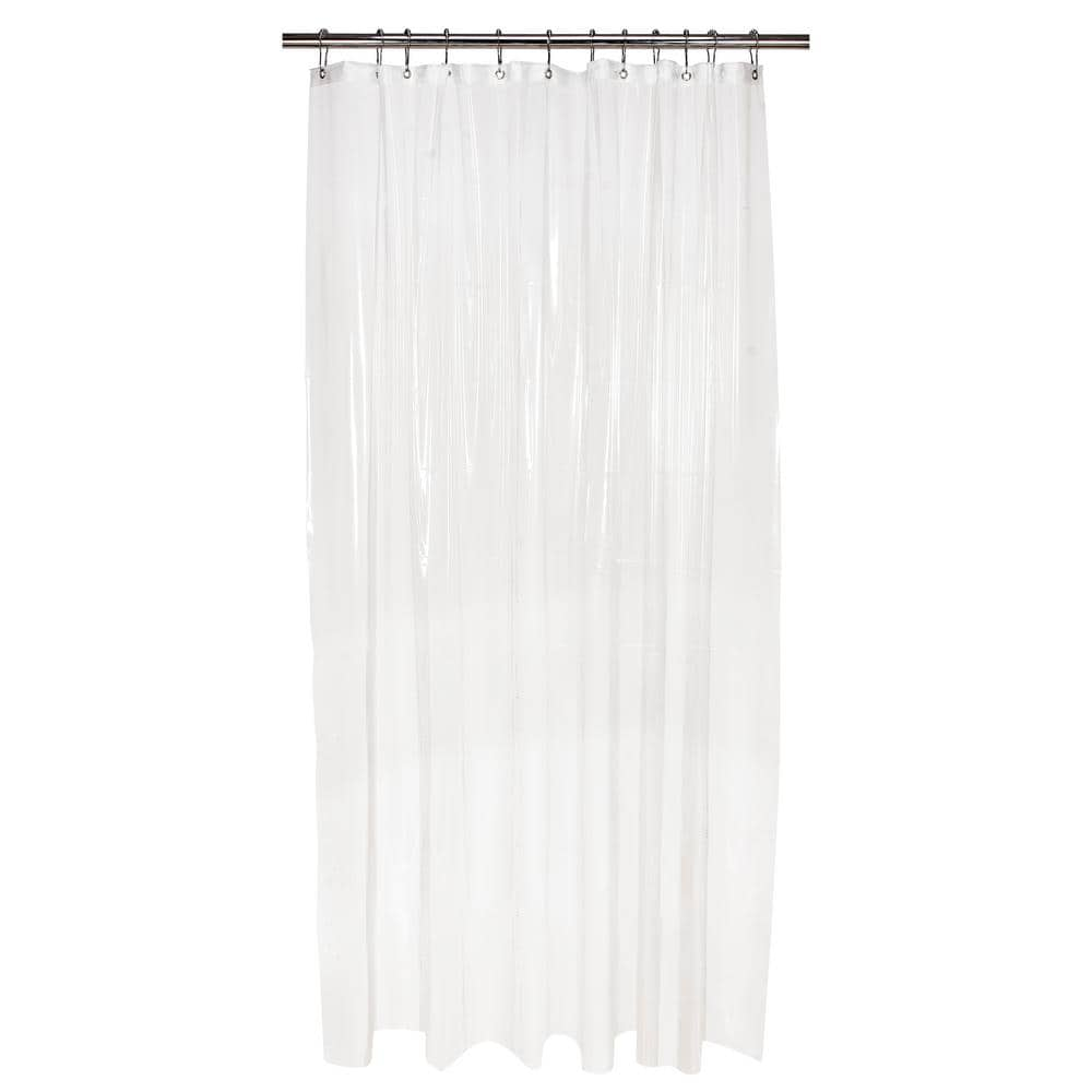 Bath Bliss 9G Mildew Resistant 70 in. W x 72 in. L Clear Shower Curtain