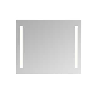 Giana 36 in. W x 30 in. H Medium Rectangular Frameless LED Light Wall Mount Bathroom Vanity Mirror in Silver