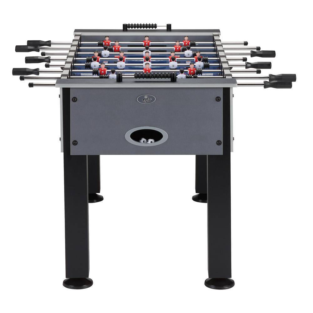 Rebel 54" Gray and Black Foosball Table with Quick Snap Rods