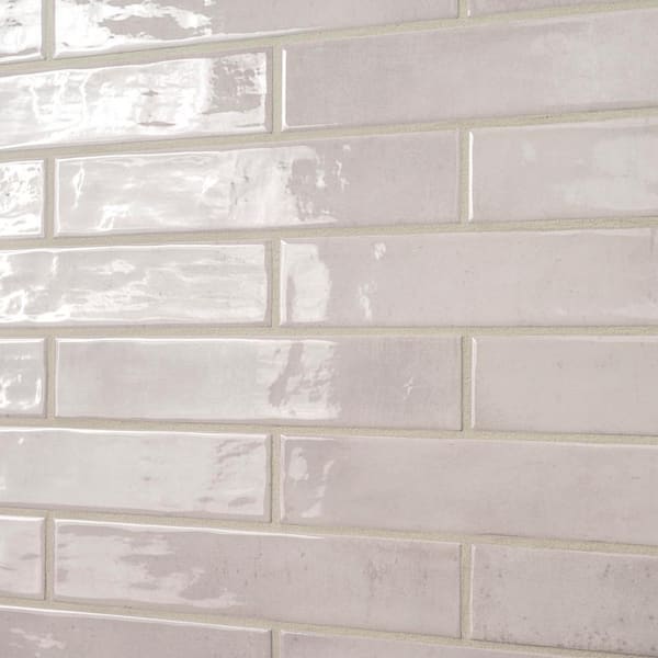 Stella miila☆　0226 MSI Stella Blush Glossy Blush Ceramic Subway Tile 2 in. x 10