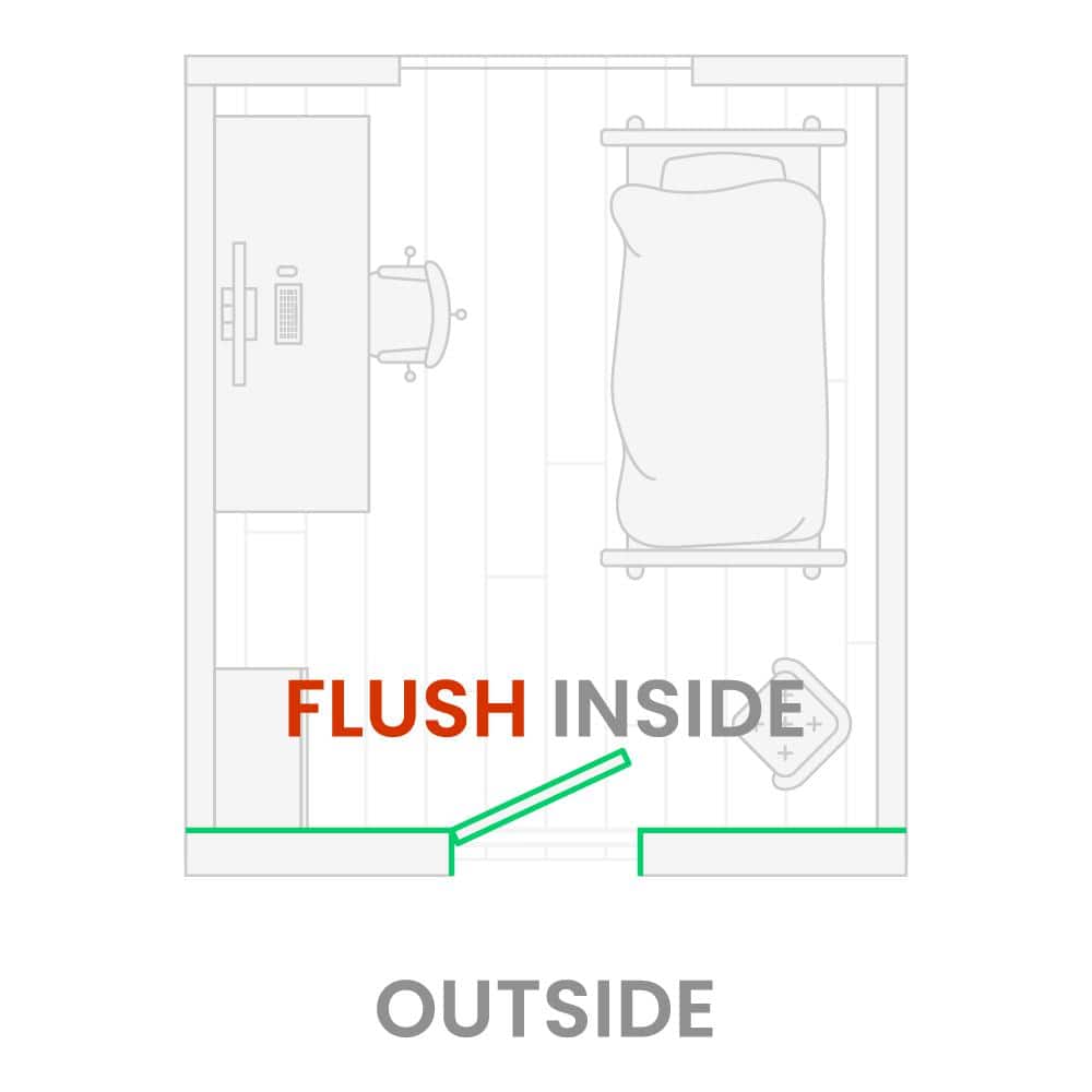 Primed White Solid Core Right-Handed Frameless Interior Door