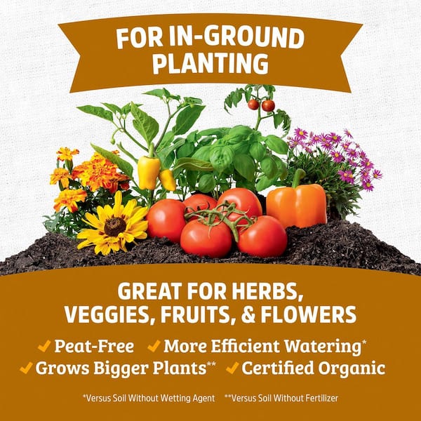 Organic Garden Soil (1 cu.ft.) Peat-Free, Blended with Organic Fertilizer