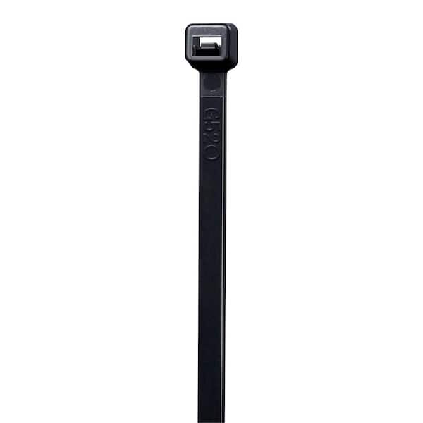 Commercial Electric 11 in. UV Cable Tie - Black (10-Pack)