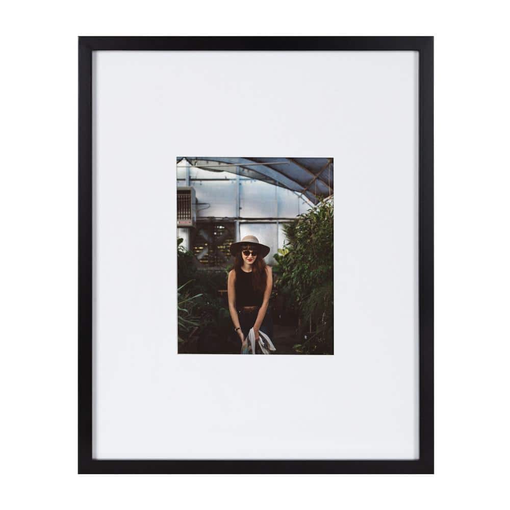 Classic 44.5" Black Wood Gallery Frame and Shelf Set