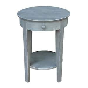 Phillips 28 in. H Heather Gray Solid Wood Accent Table