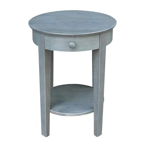 International Concepts Phillips 28 in. H Heather Gray Solid Wood Accent Table