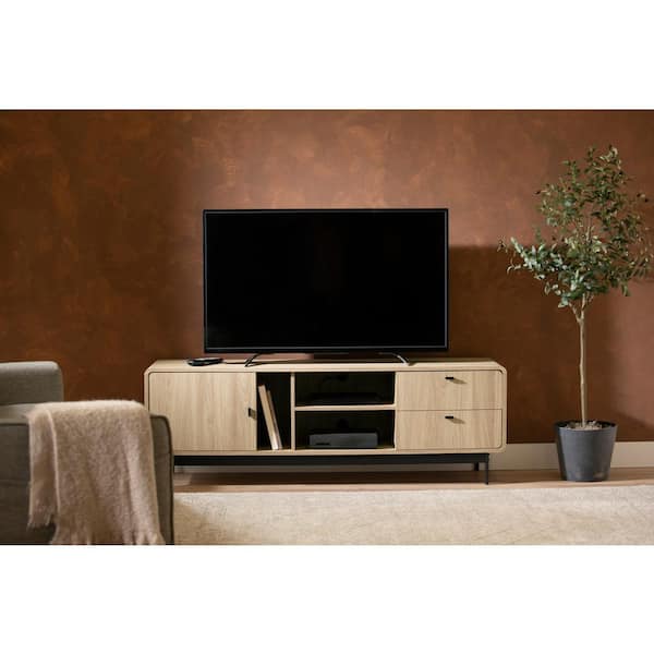 Mezzy Natural Oak 65 in. TV Stand