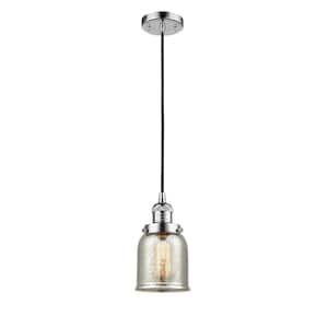 Bell 60-Watt 1 Light Polished Chrome Shaded Mini Pendant Light with Mercury glass Mercury Glass Shade