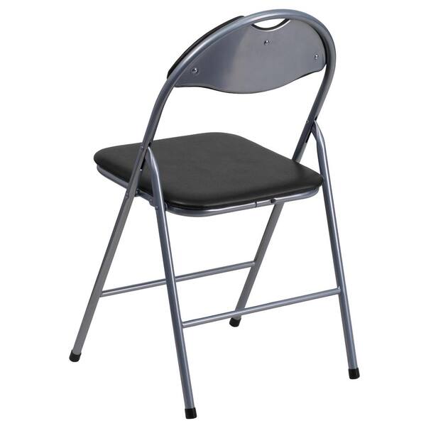 Carnegy Avenue Black Metal Folding Chair (2-Pack) CGA-JB