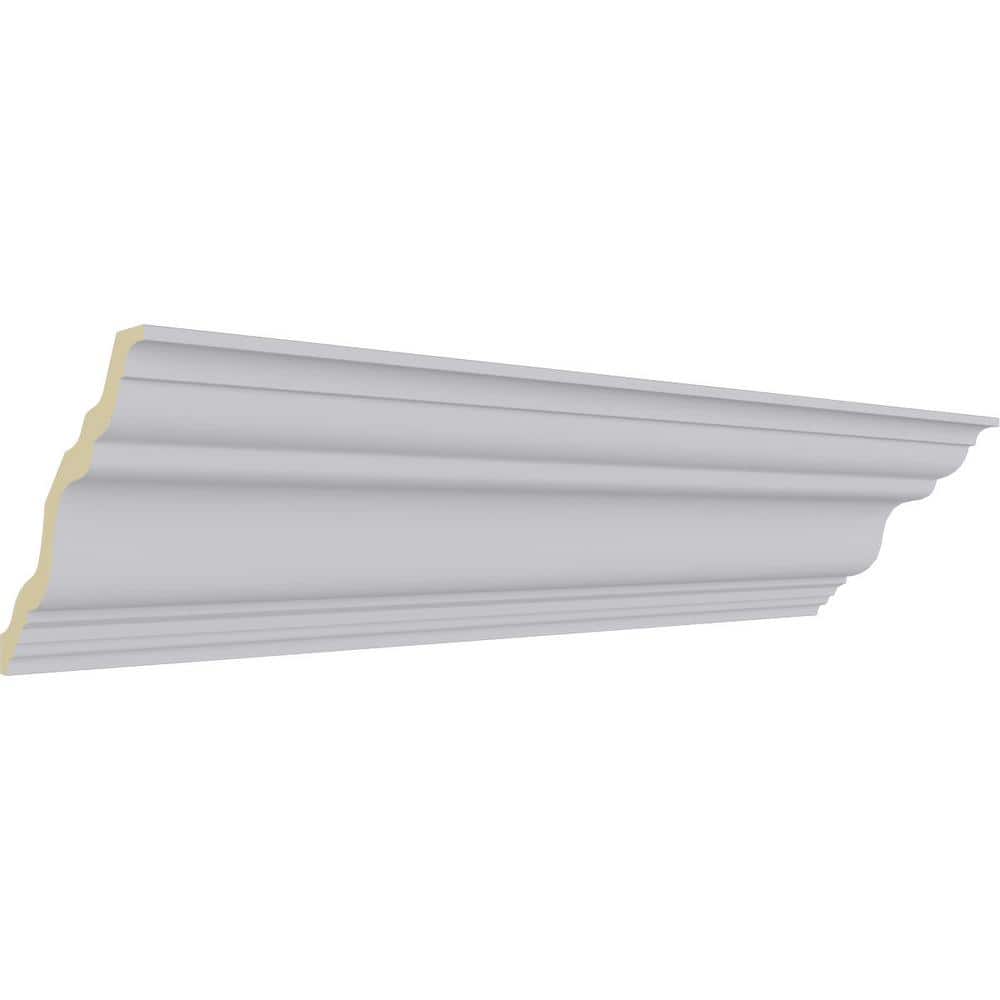 Dublin White Polyurethane Traditional Crown Moulding 94.5"