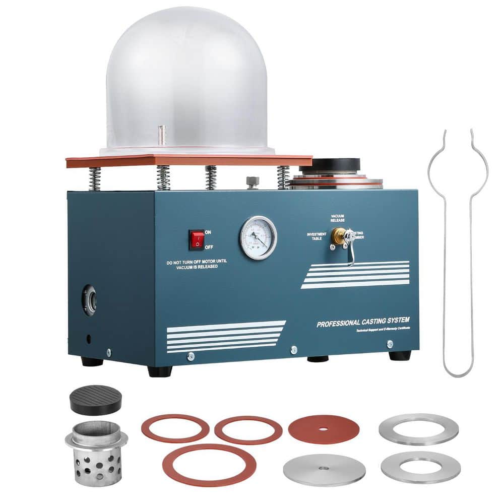290-Watt Vacuum Investing Casting Machine 3 CFM Pump Bell Jar Oil Port 11 x 11 in. Workbench for Jewelry price history on PriceWatchPro