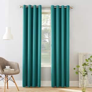 Gregory Marine Polyester 54 in. W x 54 in. L Grommet Room Darkening Curtain (Single Panel)