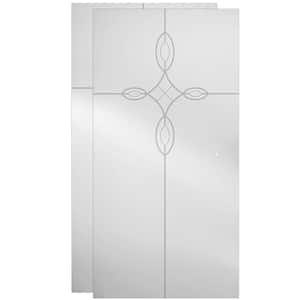 29-1/32 in. x 67-3/4 in. x 1/4 in. (6mm) Frameless Sliding Shower Door Glass Panels in Tranquility (For 50-60 in. Doors)