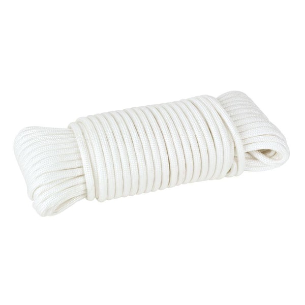 Everbilt 1/8 in. x 50 ft. Paracord Rope, White