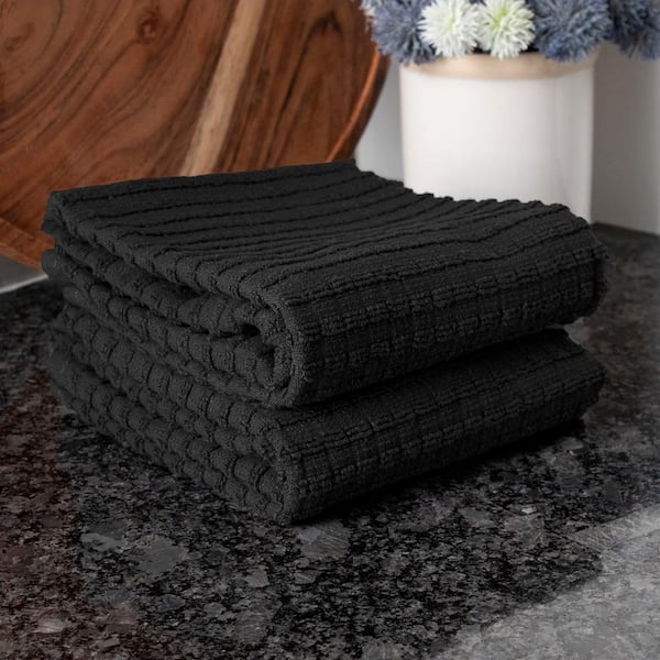 Ritz Kitchen Towels, Black, Linens