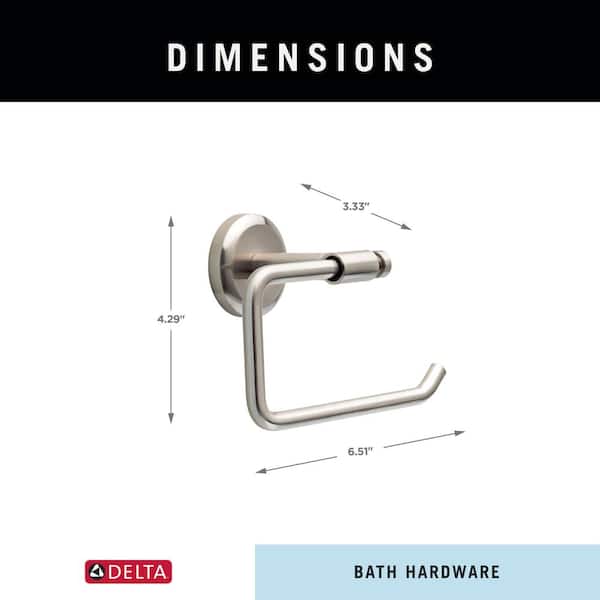 Delta Extensions Wall Mount Toilet Paper Holder with Storage Box Bath  Hardware Accessory in Brushed Nickel EXTEN50-BN - The Home Depot