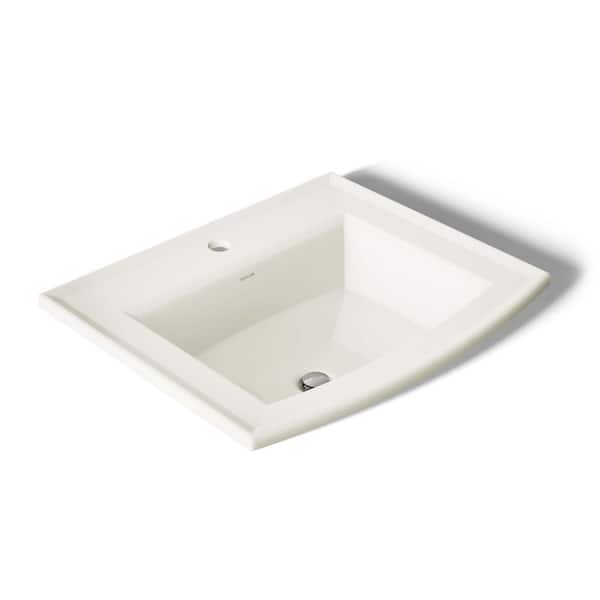 Archer 22.6 in. x 12.56 in. Drop-In Bathroom Sink in Biscuit Vitreous China